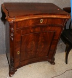 19TH C. BEDERMEIR CONCAVE MAHOGANY CABINET W/