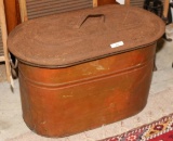 OLD COPPER BOILER W/ LID, RUST TO LID AND