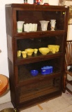 4 STACK MAHOGANY BARRISTER BOOKCASE, LUNDSTROM