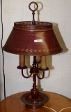 FRENCH EMPIRE BOUILLOTTE LAMP W/ 3 LIGHT SOCKET