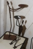 PR MID CENTURY TEXTURED STEEL FIGURES OF