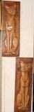 PR MID CENTURY SIAMESE CAT PLAQUES, WOOD