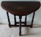 Antique Drop Leaf Table, Hand Painted