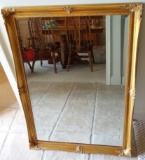 Large Gold Color Framed Mirror