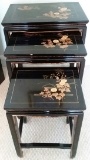 Black Laquer Stacking Tables