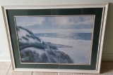 Framed Ocean, Bird and Covered Bridge Pictures