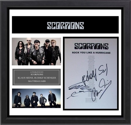 Scorpions Signed Lyrics Rock You Like A Hurricane