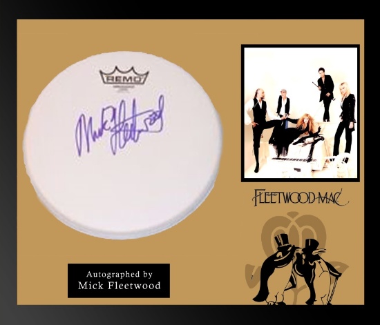 Fleetwood Mac Autographed Drum Head