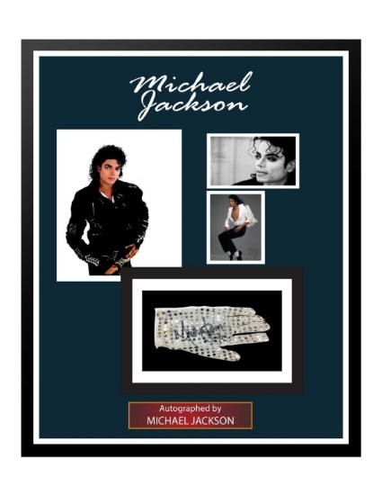 Michael Jackson Signed and Framed Glove