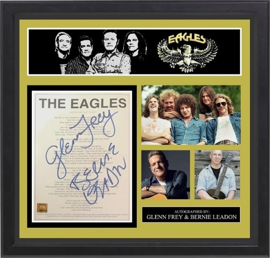 Eagles Life In The Fast Lane Signed Lyrics