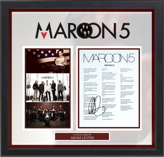 Maroon 5 Signed Lyrics Animals