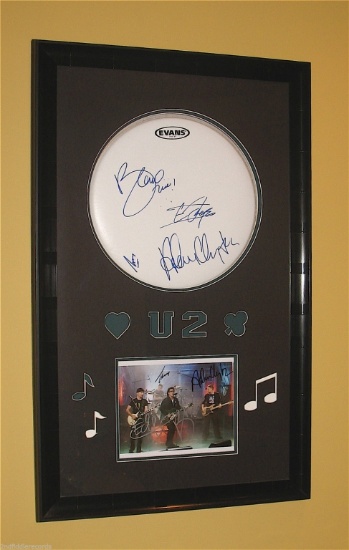 U2 Autographed Drum Head