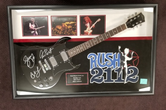 Rush 2112 Signed Guitar