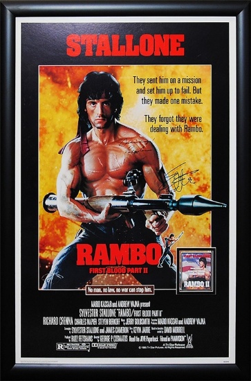 Rambo First Blood Part Ii - Signed Movie Poster