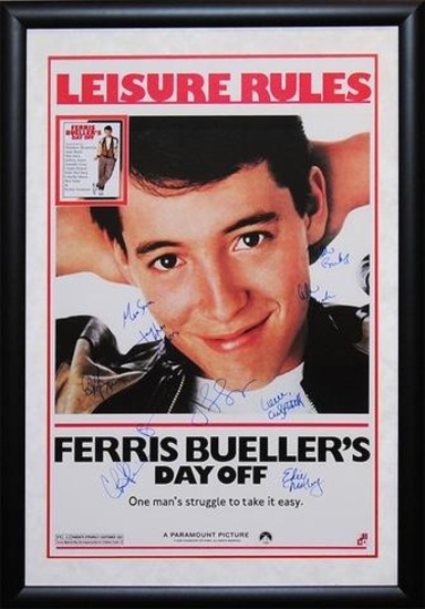 Ferris Bueller's Day Off - Signed Movie Poster