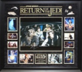 Star Wars Return Of The Jedi - Signed Collage Poster Signed In Framed Case