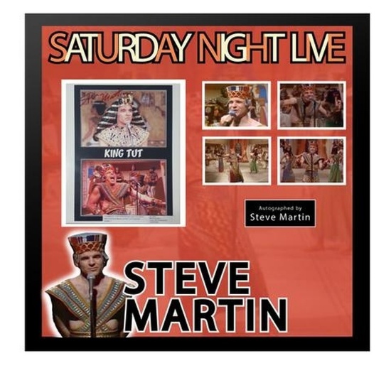 Steve Martin King Tut "Saturday Night Live" framed autographed collage.