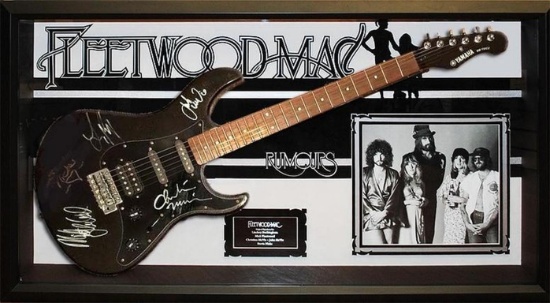 Fleetwood Mac Signed and Framed Guitar