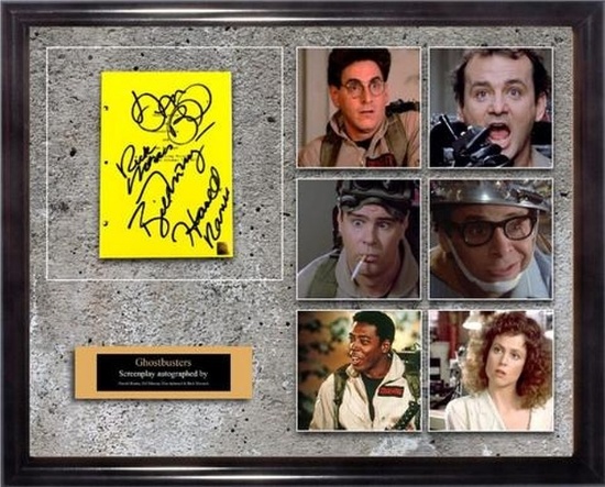 Ghostbusters - Signed Movie Script in Photo Collage Frame