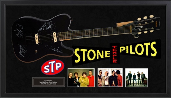 Stone Temple Pilots Signed and Framed Guitar