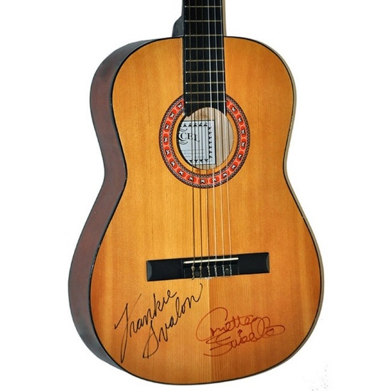 Frankie Avalon & Annette Funicello Signed Guitar