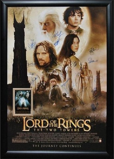 Lord of the Rings - The Two Towers - Signed Movie Poster