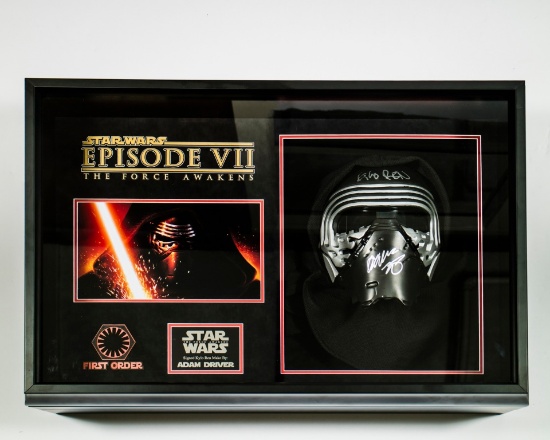 Kylo Ren Signed Mask Collage