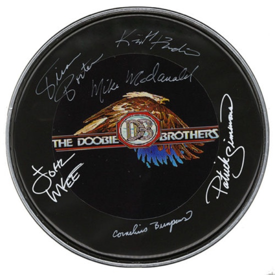 Doobie Brothers Autographed Drum Head