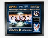 Star Trek The Captains - Signed Photo Collage Custom Framed