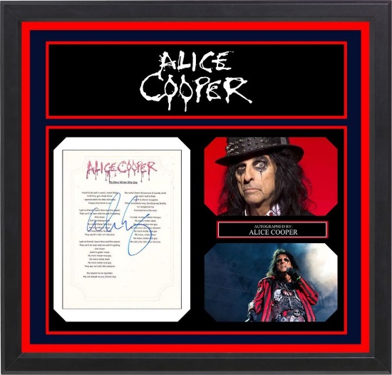 Alice Cooper Signed "No More Mister Nice Guy" Lyrics