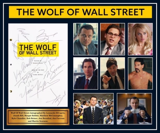 The Wolf of Wall Street Cast Signed Script