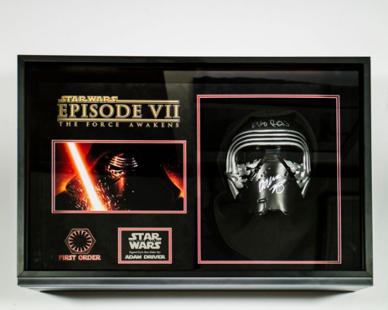 Adam Driver Signed Star Wars Kylo Ren Mask