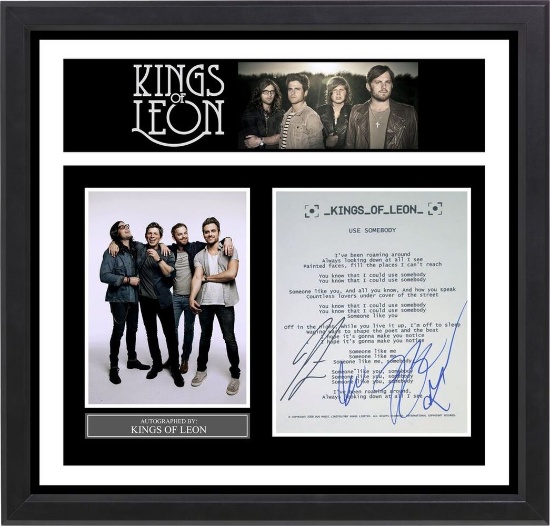 Kings of Leon Signed "Use Somebody" Lyrics