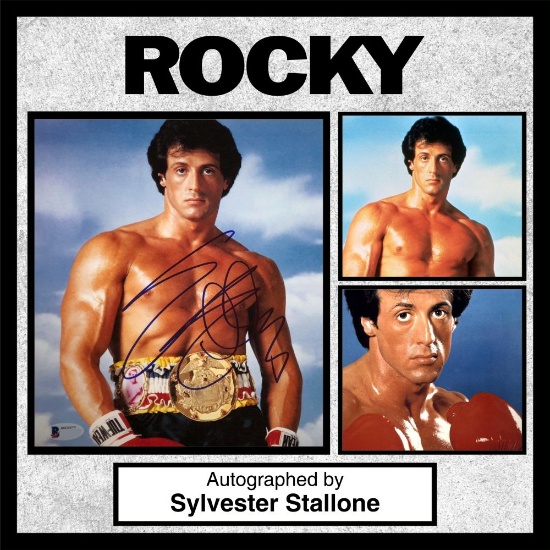 Sylvester Stallone Signed Rocky Collage