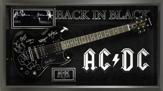 AC/DC  Signed and Framed Guitar