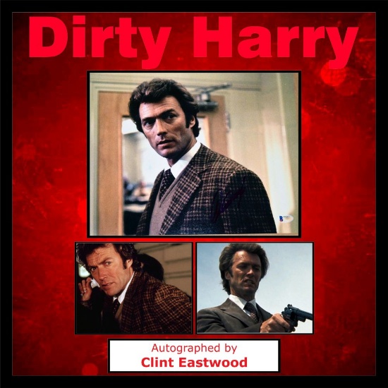 Clint Eastwood Signed Dirty Harry Collage