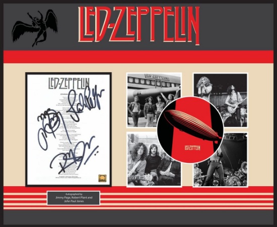 Led Zeppelin Signed "Stairway to Heaven" Lyrics