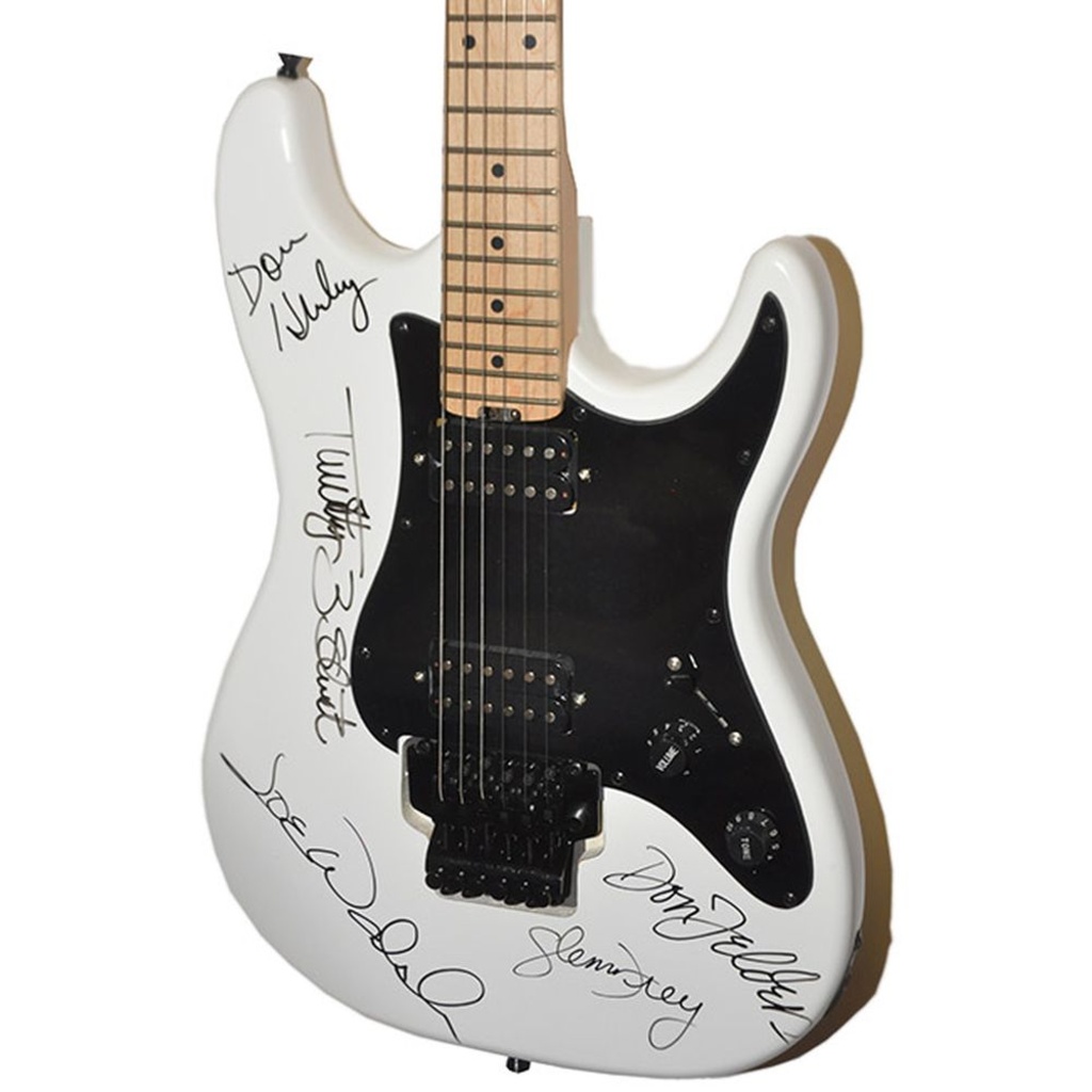 Eagles Signed Ivory Stratocaster Style Guitar