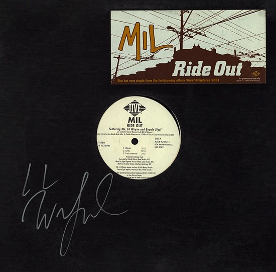 Lil Wayne Signed MIL Ride Out Single