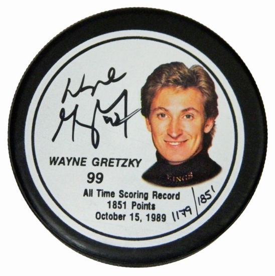 Wayne Gretzky Signed Los Angeles Kings All Time Scoring Record Gretzky Image Limited Edition Hockey