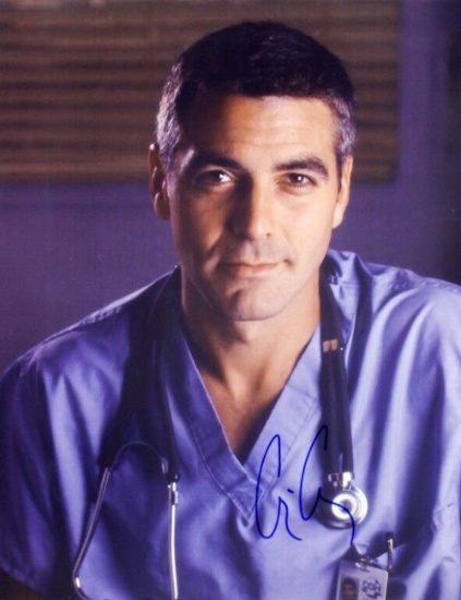 George Clooney Signed Er Photo