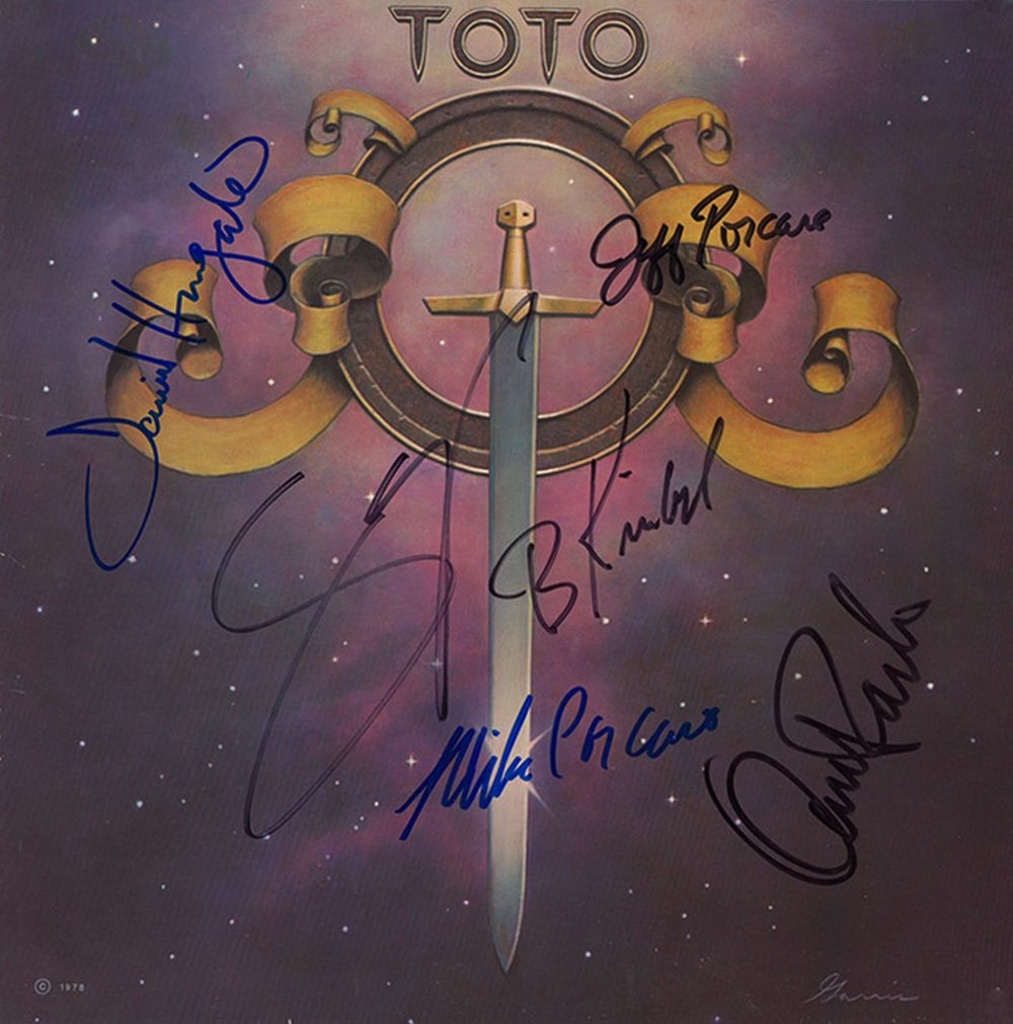 Toto Signed Self Titled Album Art Antiques Collectibles Collectibles Autographs Non Sports Online Auctions Proxibid