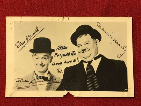 PSA/DNA Stan Laurel Postcard Signed Autograph Laurel & Hardy Full Letter