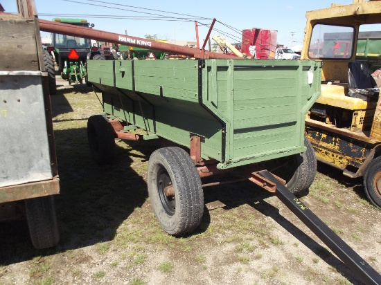 WOODEN FLARE BOX WAGON ON GEAR