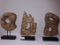 3 Free Form Wood Sculptures