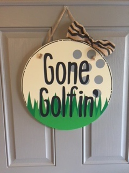 Gone Golfin Door Hang