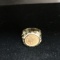 Estate Gold ring 2 1/2 Indian Gold coin