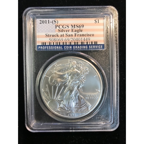 American Silver Eagle 2011 MS69 PCGS