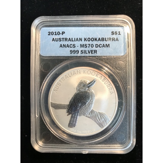 Australia Kookabura 2010 MS70 ANACS