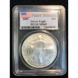American Silver Eagle 2005 MS69 PCGS First Strike